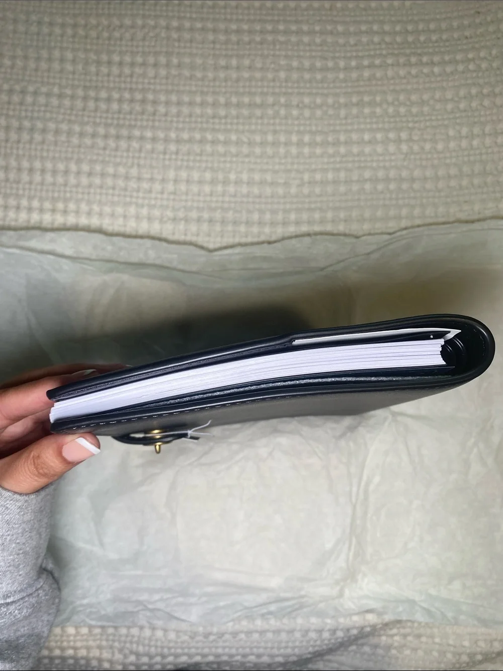 NWT Coach Black Glove Tanned Leather Notebook with Brass Turnlock🖤✨